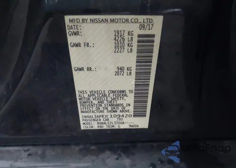 2018 Nissan Altima 2.5 Sv из США, поврежденный, VIN 1N4AL3AP8JC109420